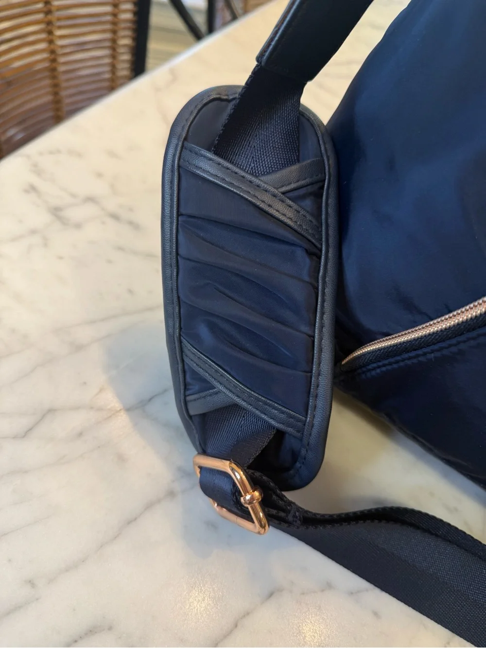 CALIA by Carrie Underwood Navy with Rose Gold Accent Hobo
